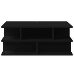 Berkfield Home Decorative Coffee Table Black 70x70x29 cm Engineered Wood - Size: 70 x 70 x 29 cm - thumbnail 6