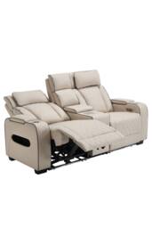 More4Homes Capri Electric Recliner 1+2+3 Seater Sofa Set w Bluetooth speakers in Beige - thumbnail 7