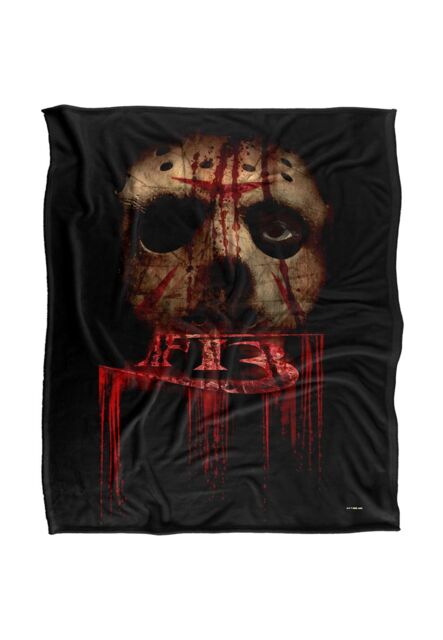 Friday the 13th Blanket, 152x127 cm Remake Poster Silky Touch Super Soft Throw Blanket in White - image 1