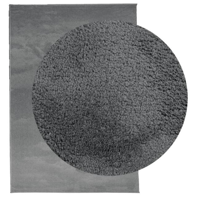 Berkfield Home Rug OVIEDO Short Pile Anthracite 140x200 cm in Charcoal - Size: Medium - image 1