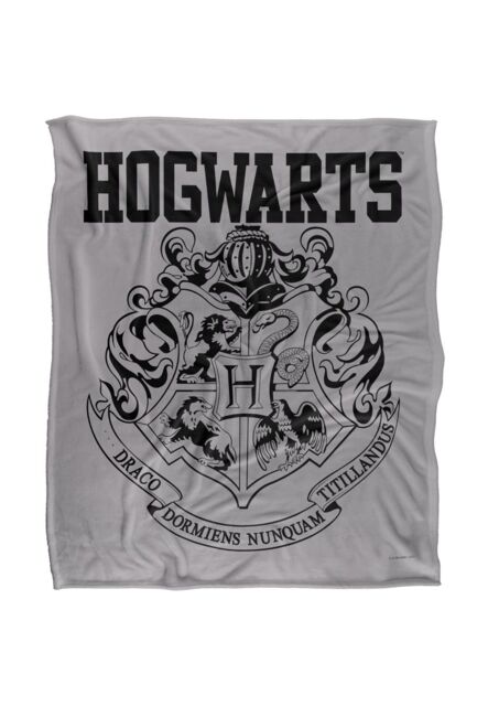 Harry Potter Hogwarts Athletic Officially Licensed Silky Touch Super Soft Throw Blanket 152x127 cm in White - image 1