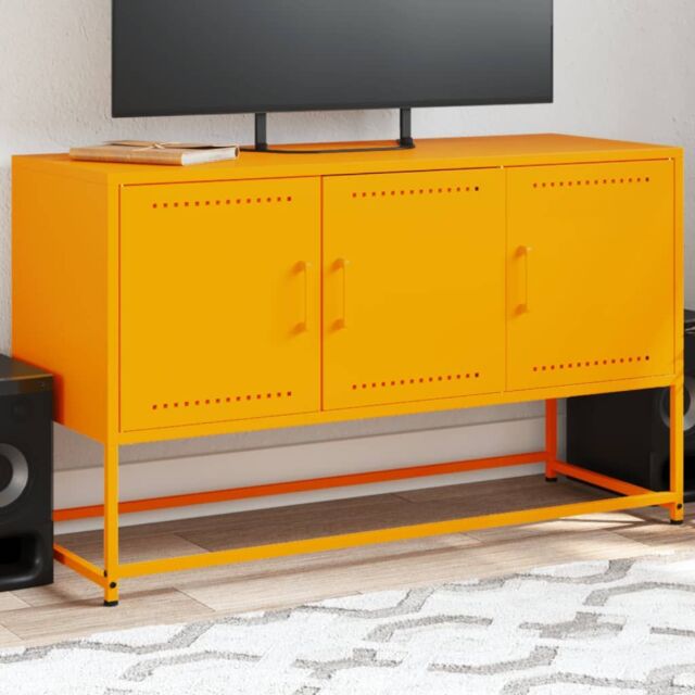 Berkfield Home TV Cabinet Mustard Yellow 100.5x39x60.5 cm Steel - image 1