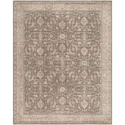 Livabliss Arda Vintage Brown Grey Taupe Traditional Boho Fringe Living Rug - Size: 153 cm x 220 cm - thumbnail 2