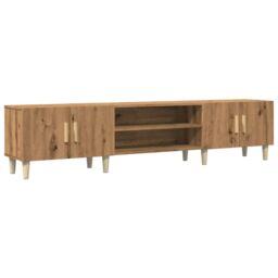 Berkfield Home TV Cabinet Artisan Oak 180x31.5x40 cm Engineered Wood in Brown - thumbnail 2