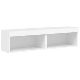 Berkfield Home TV Cabinets with LED Lights 2 pcs White 60x30x30 cm - Size: 60 x 30 x 30 cm - thumbnail 7