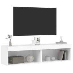 Berkfield Home TV Cabinets with LED Lights 2 pcs White 60x30x30 cm - Size: 60 x 30 x 30 cm - thumbnail 6