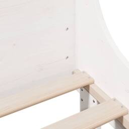 Berkfield Home Modern Bed Frame without Mattress White 120x200 cm Solid Wood Pine - Size: Small Double - thumbnail 7