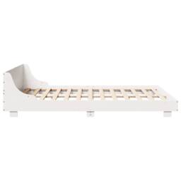 Berkfield Home Modern Bed Frame without Mattress White 120x200 cm Solid Wood Pine - Size: Small Double - thumbnail 5