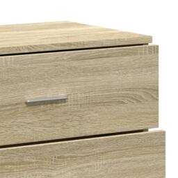 Berkfield Home Sideboards 2 pcs Sonoma Oak 60x39x80 cm Engineered Wood in Light Oak - Size: 60 x 39 x 80 cm - thumbnail 8
