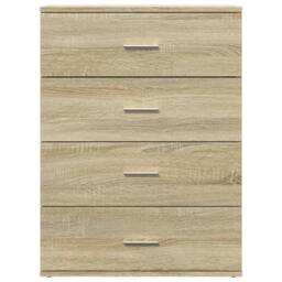Berkfield Home Sideboards 2 pcs Sonoma Oak 60x39x80 cm Engineered Wood in Light Oak - Size: 60 x 39 x 80 cm - thumbnail 5