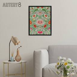 "Artery8 Owen Jones Colorful Chinese Floral Pattern Framed Canvas Art Print - Size: W12"" x H16""" - thumbnail 3