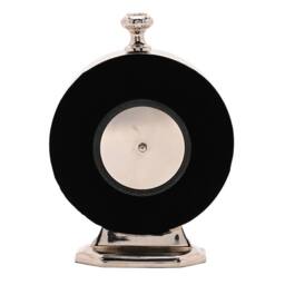 WILLIAM WIDDOP Round Silver Mantle Clock - thumbnail 5