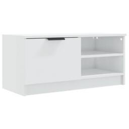 Berkfield Home TV Cabinet High Gloss White 80x35x36.5 cm Engineered Wood - thumbnail 3
