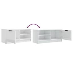 Berkfield Home TV Cabinet High Gloss White 80x35x36.5 cm Engineered Wood - thumbnail 8