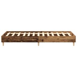 Berkfield Home Bed Frame No Mattress Old Wood 90x200 cm Engineered Wood in Brown - thumbnail 6