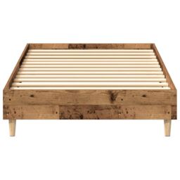 Berkfield Home Bed Frame No Mattress Old Wood 90x200 cm Engineered Wood in Brown - thumbnail 5