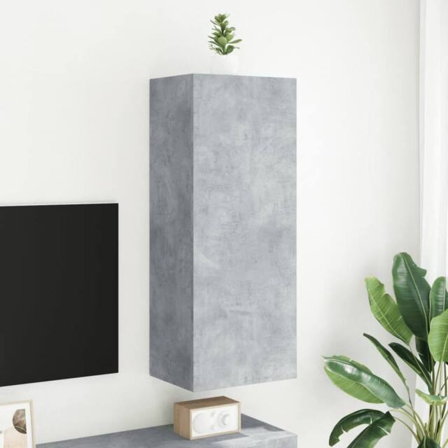 Berkfield Home TV Wall Cabinet Concrete Grey 40.5x30x102 cm Engineered Wood - image 1