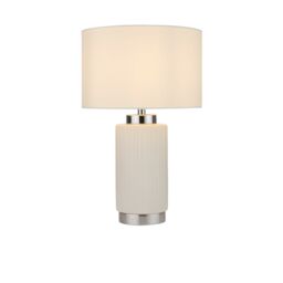 Lighting Collection Ceramic Chrome Table Lamp Table Lamp in White