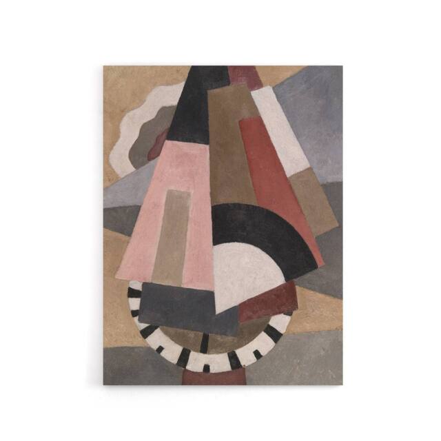 "Artery8 Provincetown Abstract Painting Hartley Canvas Wall Art Print in Brown - Size: W18"" x H24""" - image 1