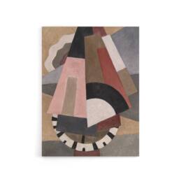 "Artery8 Provincetown Abstract Painting Hartley Canvas Wall Art Print in Brown - Size: W18"" x H24""" - thumbnail 1