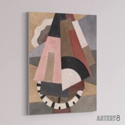 "Artery8 Provincetown Abstract Painting Hartley Canvas Wall Art Print in Brown - Size: W18"" x H24""" - thumbnail 2