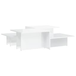 Berkfield Home Coffee Tables 2 pcs High Gloss White Engineered Wood - thumbnail 1