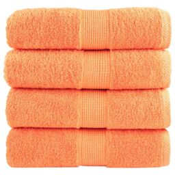 Berkfield Home Premium Soap Towels SOLUND 4 pcs Orange 30x30 cm 600 gsm