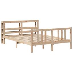 Berkfield Home Bed Frame with Headboard without Mattress 120x200 cm in Brown - thumbnail 3