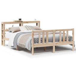 Berkfield Home Bed Frame with Headboard without Mattress 120x200 cm in Brown - thumbnail 1