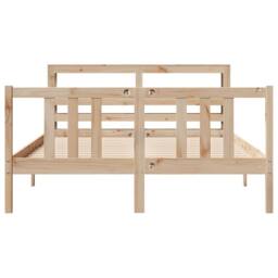 Berkfield Home Bed Frame with Headboard without Mattress 120x200 cm in Brown - thumbnail 4