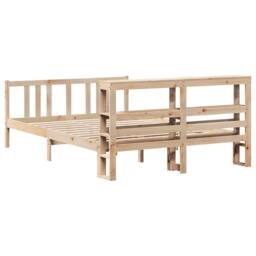 Berkfield Home Bed Frame with Headboard without Mattress 120x200 cm in Brown - thumbnail 6