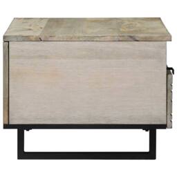 Berkfield Home Coffee Tables with Drawer with Storage White, Black 80 x 50 x 40 cm - thumbnail 4