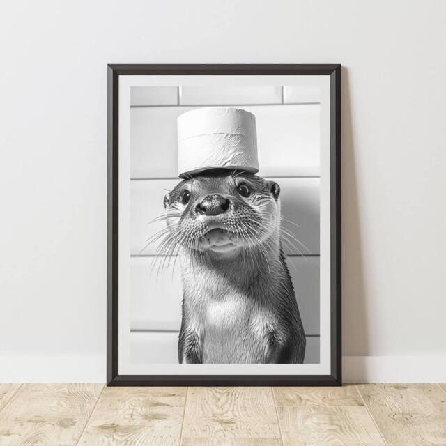 60 SECOND MAKEOVER Otter Toilet Roll Animal Print - Size: A4 - image 1