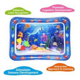 Dragodirect Inflatable Blue Dolphin Sensory Play Mat PVC Activity Gym - thumbnail 8