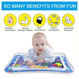 Dragodirect Inflatable Blue Dolphin Sensory Play Mat PVC Activity Gym - thumbnail 2