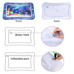 Dragodirect Inflatable Blue Dolphin Sensory Play Mat PVC Activity Gym - thumbnail 7