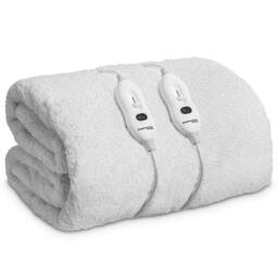 Dreamcatcher Deluxe Double Electric Blanket Fleece Heated Underblanket in White