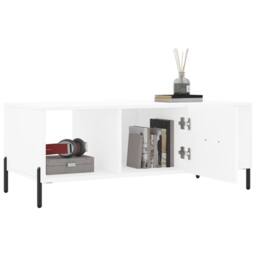 Berkfield Home Decorative Coffee Table White 102x50x40 cm Engineered Wood - Size: 102 x 50 x 40 cm - thumbnail 4