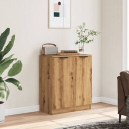 Berkfield Home Sideboard Artisian Oak 60x30x70 cm Engineered Wood in Brown - Size: 60 x 30 x 70 cm - thumbnail 3