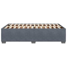 Berkfield Home Bed Frame without Mattress Dark Grey¬†Double Velvet in Grey - Size: Double - thumbnail 5