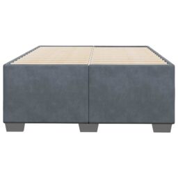 Berkfield Home Bed Frame without Mattress Dark Grey¬†Double Velvet in Grey - Size: Double - thumbnail 4