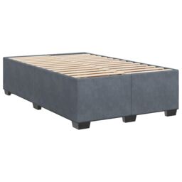 Berkfield Home Bed Frame without Mattress Dark Grey¬†Double Velvet in Grey - Size: Double - thumbnail 3