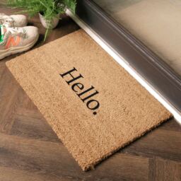 Artsy Mats New Modern Hello Dot Doormat in Black - Size: 40 cm x 60 cm - thumbnail 3