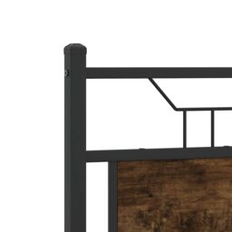 Berkfield Home Bed Frame without Mattress Smoked Oak 120x190 cm Small Double Engineered Wood in Brown - thumbnail 9