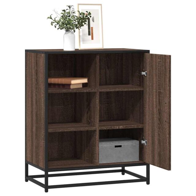 Berkfield Home Sideboard Brown Oak 62x35x76 cm Engineered Wood - Size: 62 x 35 x 76 cm - image 1