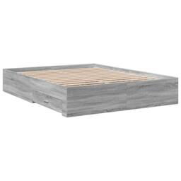 Berkfield Home Bed Frame with Drawers without Mattress Grey Sonoma 160x200 cm - thumbnail 6