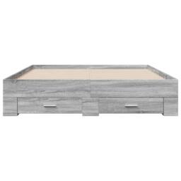 Berkfield Home Bed Frame with Drawers without Mattress Grey Sonoma 160x200 cm - thumbnail 4
