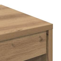 Berkfield Home Writing Desk Artisan oak Engineered wood 60 x 40 x 76 cm Sleek in Brown - thumbnail 8