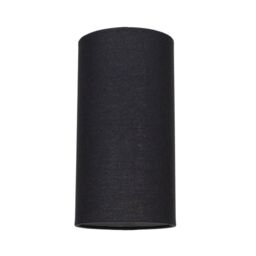 Happy Homewares Contemporary & Stylish Linen Fabric Lamp Shade in Black - Size: 6 inches