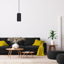 Happy Homewares Contemporary & Stylish Linen Fabric Lamp Shade in Black - Size: 6 inches - thumbnail 6